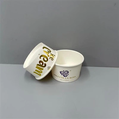 130 मिलीलीटर कम्पोस्टेबल आइसक्रीम पेपर कप